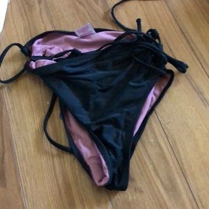 highwaisted black swim bottoms